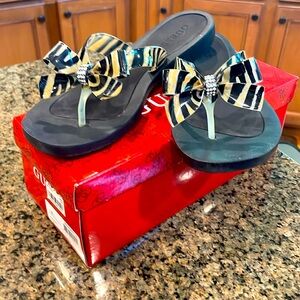 New Guess animal print sandal size 7M